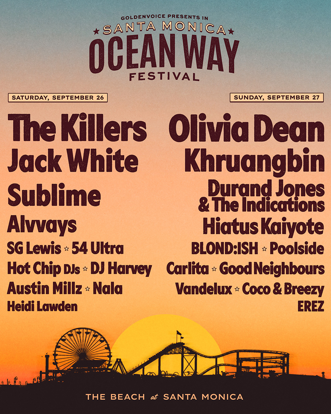 ocean way lineup 2026